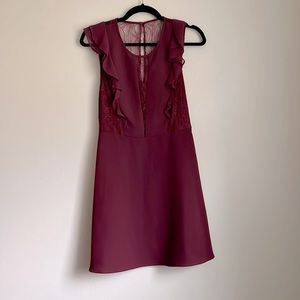 47. NWT BCBGeneation Maroon Crochet Lace Dress 15”x34”